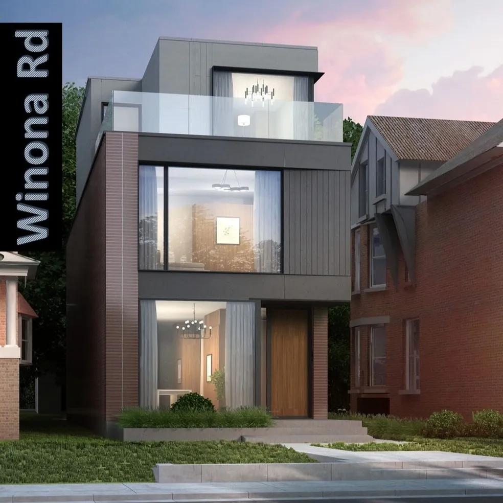 New home construction — Winona Rd, Toronto